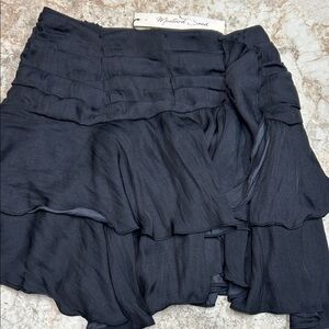 Mustard Seed Asymmetrical Black Skort